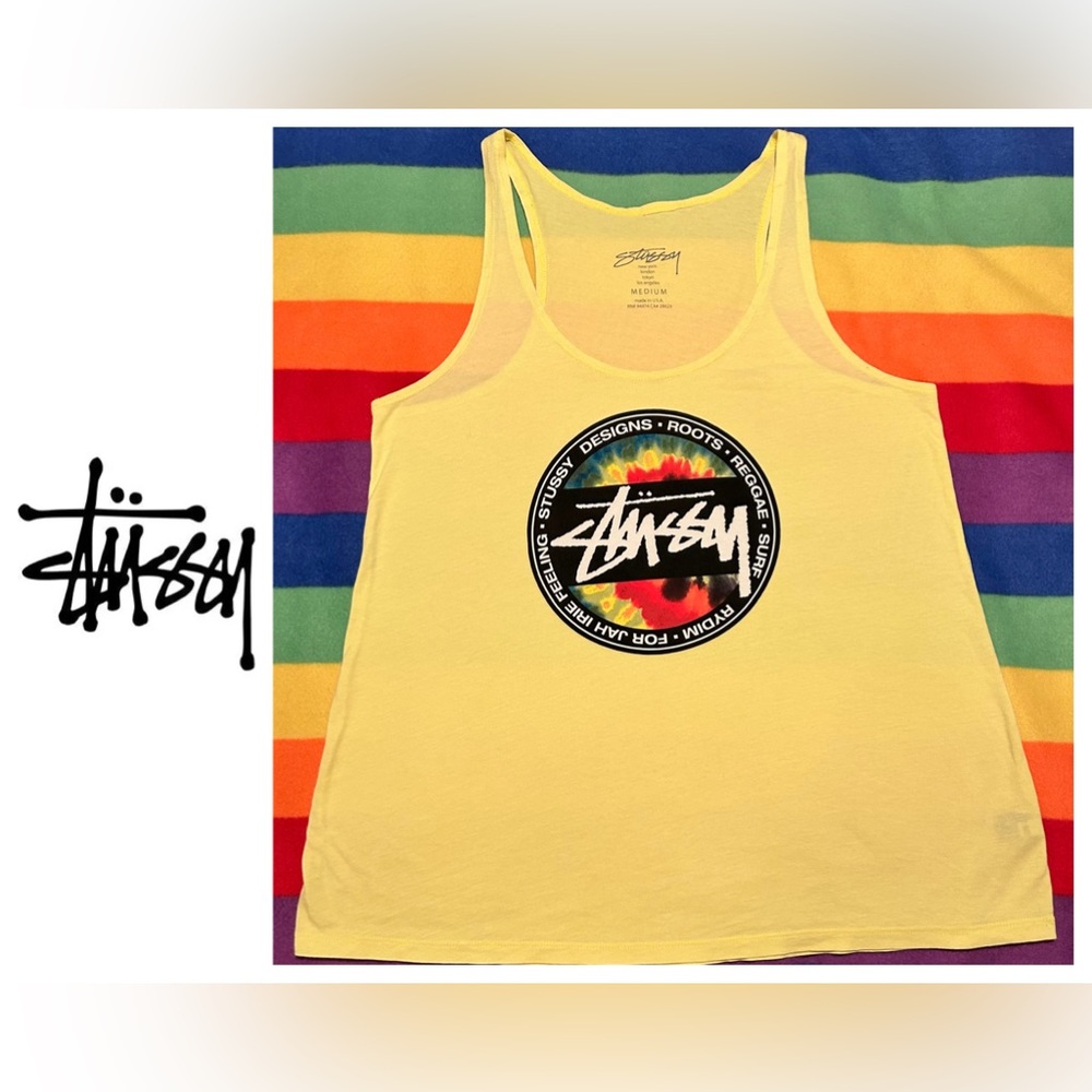 🏄🏻STUSSY COTTON SURF LOGO TANK🏄🏽‍♀️